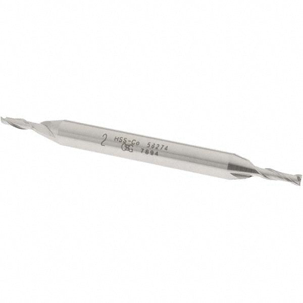 OSG 5827400 Square End Mill 0.0787'' Dia, 15/64'' LOC, 3/16'' Shank Dia, 2-1/4'' OAL, 2 Flutes, Cobalt