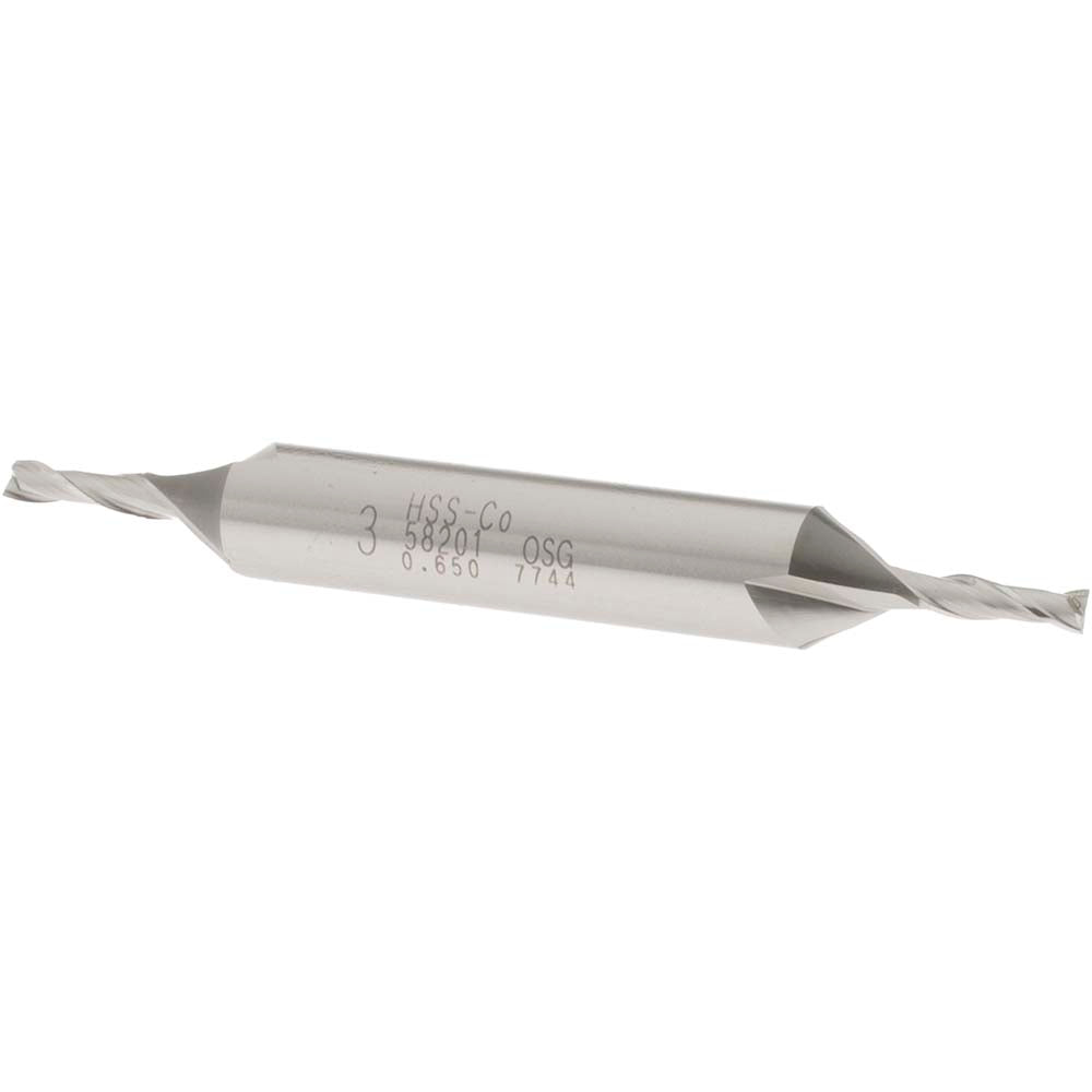 OSG 5820100 Square End Mill 0.1181'' Dia, 3/8'' LOC, 3/8'' Shank Dia, 3-1/16'' OAL, 2 Flutes, Cobalt