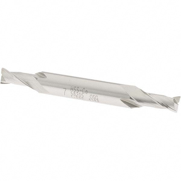 OSG 5820500 Square End Mill 0.2756'' Dia, 9/16'' LOC, 3/8'' Shank Dia, 3-1/8'' OAL, 2 Flutes, Cobalt