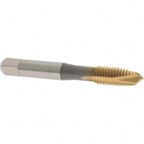 OSG 1981605 Spiral Point Tap M10x1.5 Metric, 3 Flutes, Plug Chamfer, 6H Class of Fit, HSS, TiN Coated