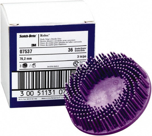 3M 7000000777 3" 36 Grit Ceramic Straight Disc Brush