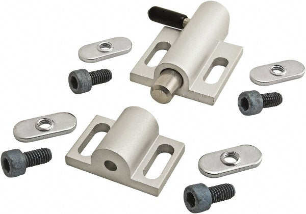 80/20 Inc. 65-2107 Deadbolt with Side Door Latch 76 mm OAL, 38 mm OAW, Aluminum (Body) & Stainless Steel (Bolt, Spring & Handle), Anodized Finish