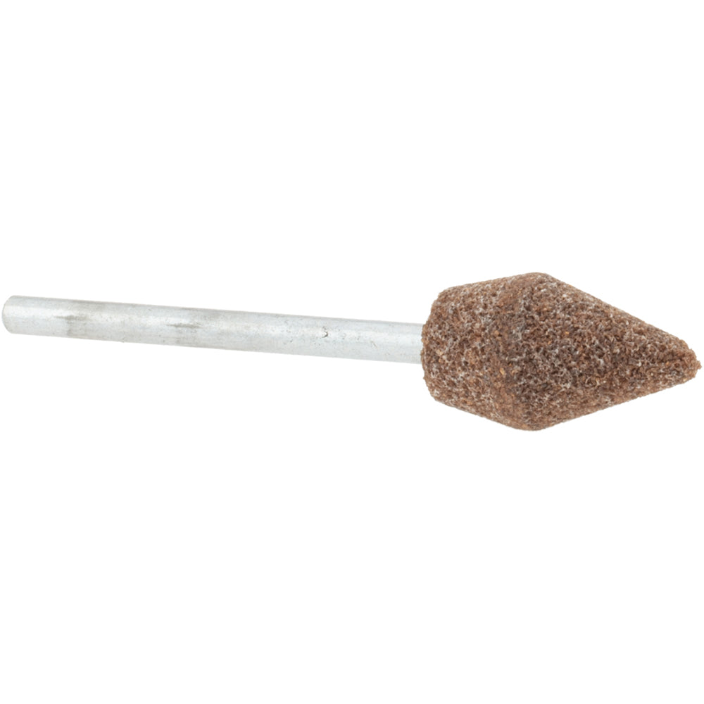 Norton 61463624418 Mounted Point 3/4" Thick, 1/8" Shank Dia, B51, 60 Grit, Medium