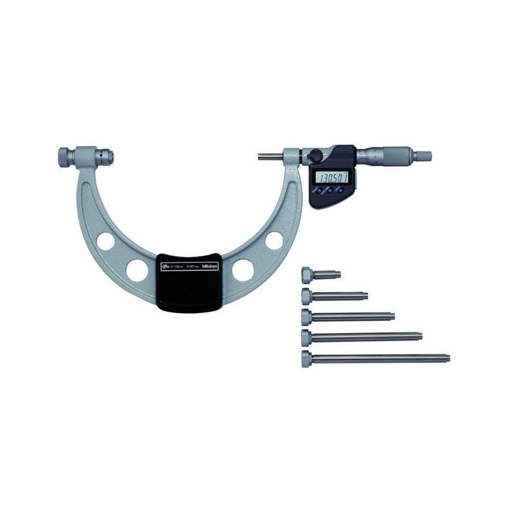 Mitutoyo 340-720 Electronic Interchangeable Anvil Micrometer 12 to 18" Range, 6 Anvils