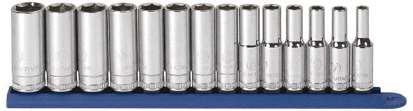 GEARWRENCH 80554 Deep Socket Set 14 Pc, 3/8" Drive, 6.00 to 19.00" Socket