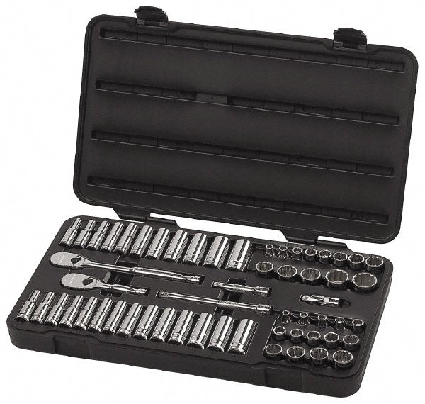 GEARWRENCH 80551 Deep Standard Socket Set 57 Pc, 3/8" Drive, 1/4 to 1" Socket