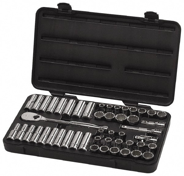 GEARWRENCH 80701 Deep Standard Socket Set 49 Pc, 1/2" Drive, 7/16 to 1-1/8" Socket