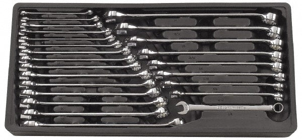 GEARWRENCH 81900 Combination Wrench Set 24 Pc, 10 mm 11 mm 12 mm 13 mm 14 mm 15 mm 16 mm 17 mm 18 mm 19 mm 20 mm 21 mm 22 mm mm 8 mm & 9 mm Wrench, Inch & Metric