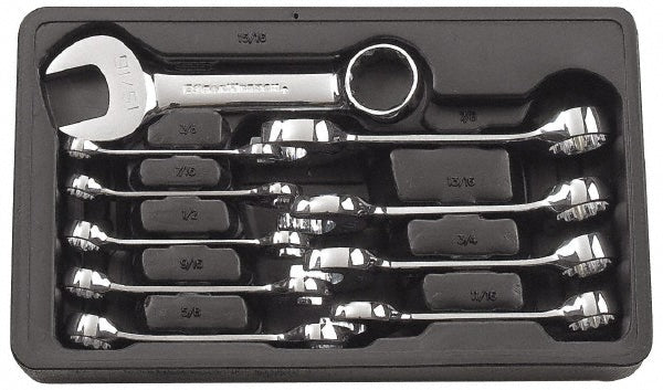 GEARWRENCH 81905 Combination Wrench Set 10 Pc, 1/2" 11/16" 13/16" 15/16" 3/4" 3/8" 5/8" 7/16" 7/8" & 9/16" Wrench, Inch