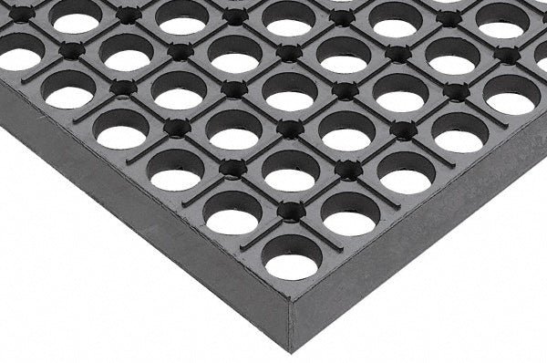 Wearwell 478.12X3X10GY Anti-Fatigue Mat 10' Long, 3' Wide, 1/2 Thick, CFR Rubber, Beveled Edges, Heavy-Duty