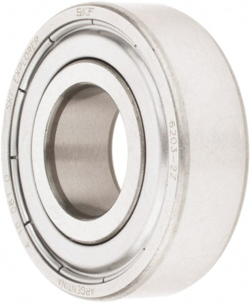 SKF 6203-2Z Deep Groove Ball Bearing 40 mm OD, 0.4724" Wide, Double Shield