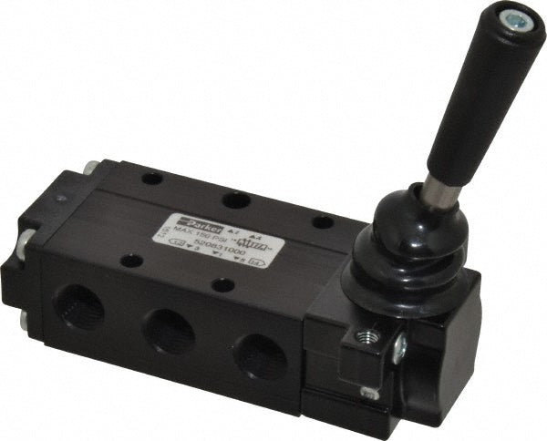 Parker 520831000 Mechanically Operated Valve 4-Way & 2-Position, Lever-Manual Return Actuator, 1/4" Inlet, 1/4" Outlet, 2 Position