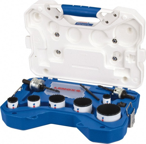 Lenox 30800600L Electrician's Hole Saw Kit 10 Pc, 7/8 to 2-1/2" Dia