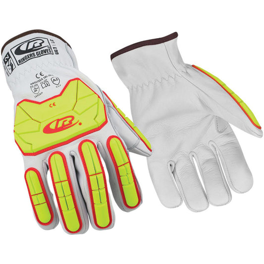 Ansell 667-08 Cut & Puncture Resistant Gloves Glove Type Impact-Resistant Cut-Resistant  ANSI/ISEA Cut Resistance Level A6  Primary Material Leather  ANSI/ISEA Abrasion Resistance Level 3  Color Red Yellow White  ANSI/ISEA Puncture Resistance Level 3