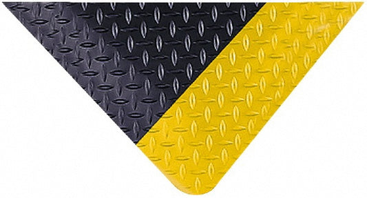 Wearwell 495.916X3X5BYL Anti-Fatigue Mat 5' Long, 3' Wide, 9/16 Thick, Vinyl, Beveled Edges, Medium-Duty