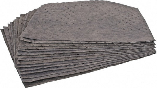 PRO-SAFE PSUQL200 Sorbent Pad Universal Use, 15" Wide, 17" Long, 34 gal, Gray