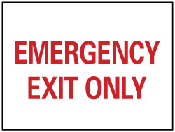 AccuformNMC M34R Exit Sign "Emergency Exit Only"