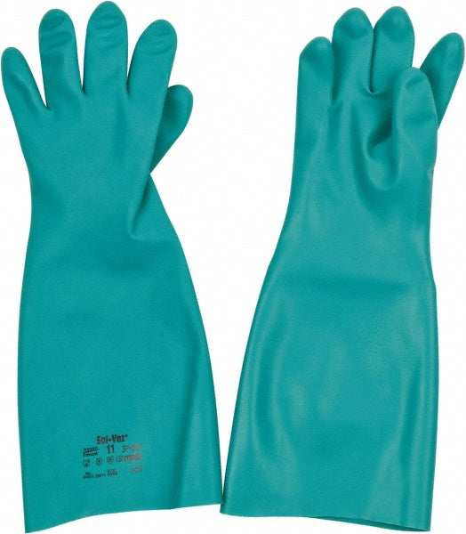 Ansell 117302 Series 37-185 Chemical Resistant Gloves  Size 2X-Large,  22.00 Thick,  Nitrile,  Nitrile,  Unsupported,