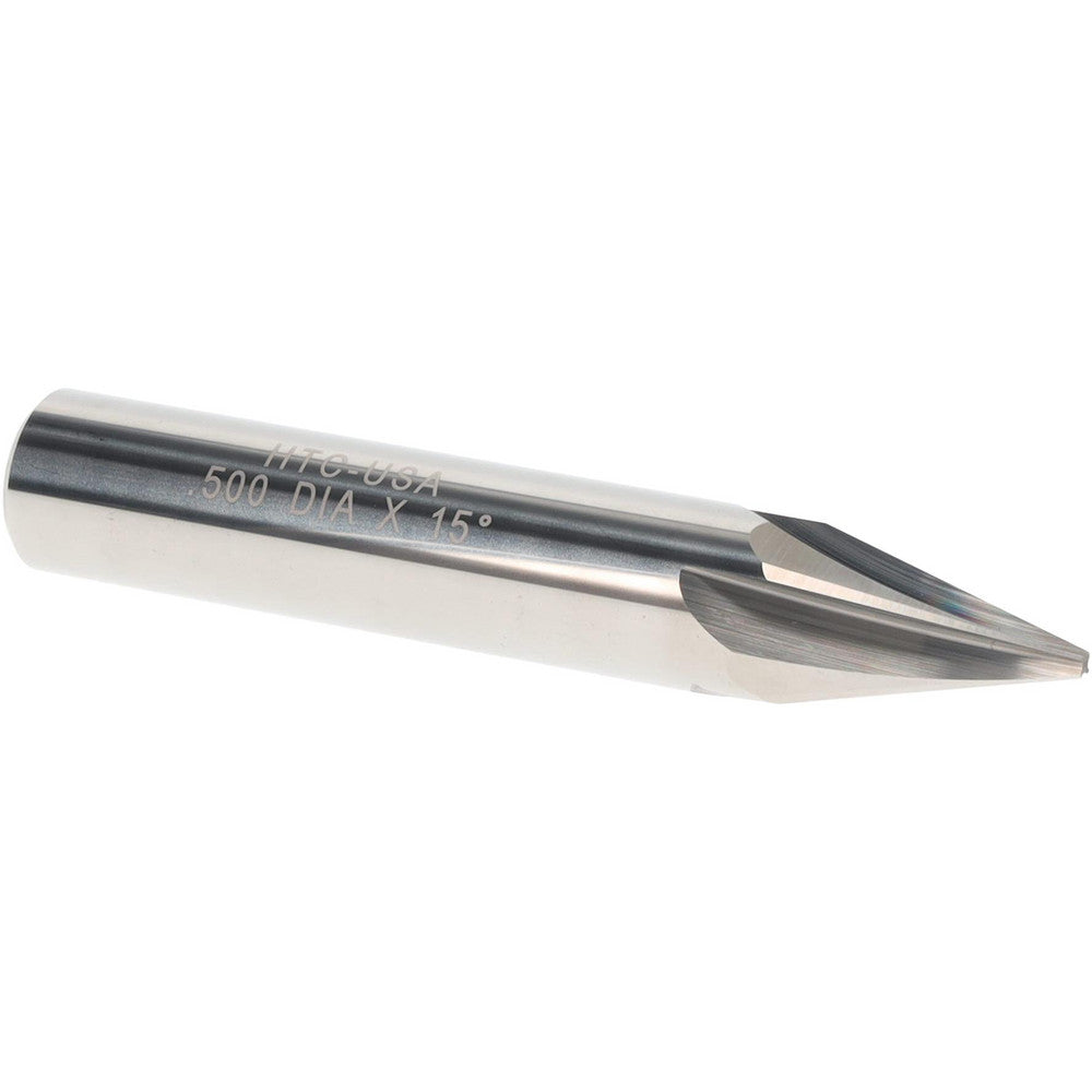 Harvey Tool 18315 Chamfer Mill 1/2" Dia, 1/2" Shank Dia, 30 deg, 4 Flute, Solid Carbide, Single End
