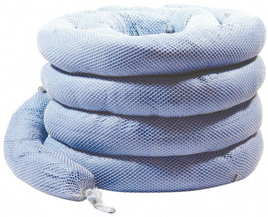 Brady SPC Sorbents ENV510 Boom Oil Only, 5" Dia, 10' OAL, 32 gal Absorption, Polypropylene, Blue