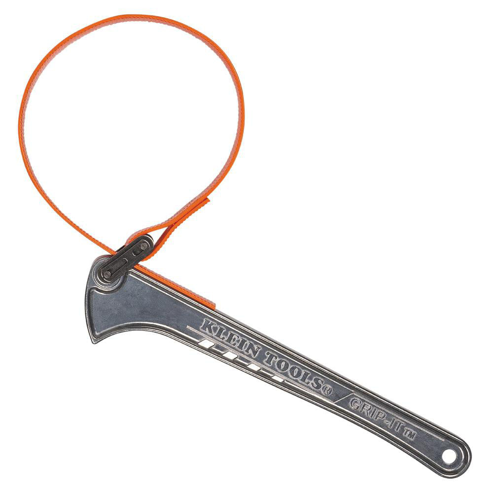 Klein Tools S12HB Chain & Strap Wrenches Wrench Type Strap  Actual O.D. Capacity 1-1/2 (Inch) Maximum Pipe Capacity (Inch) 5  Chain/Strap Length (Fractional Inch) 5  Handle Length (Decimal Inch) 5  Tether Style Not Tether Capable