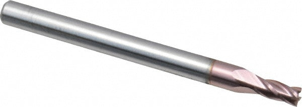Kyocera SGS Precision Tools 31239 Square End Mill 3/32" Dia, 3/16" LOC, 4 Flute, Solid Carbide