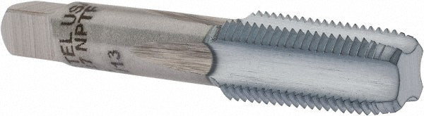 Hertel G127061K-S Standard Pipe Tap 1/8-27, NPTF, 4 Flutes, High Speed Steel, Chrome Finish