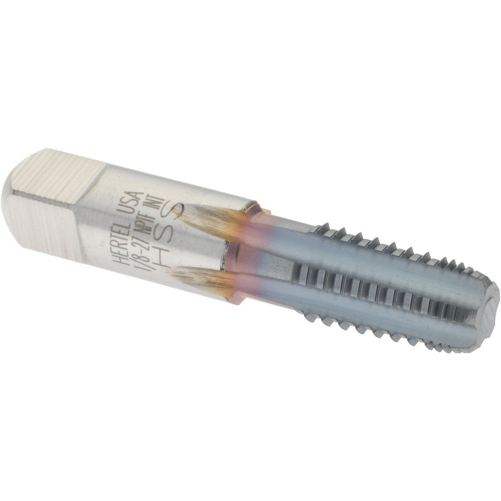 Hertel R127127C-S 1/8-27 NPTF, 5 Flutes, TiCN Coated, High Speed Steel, Interrupted Thread Pipe Tap