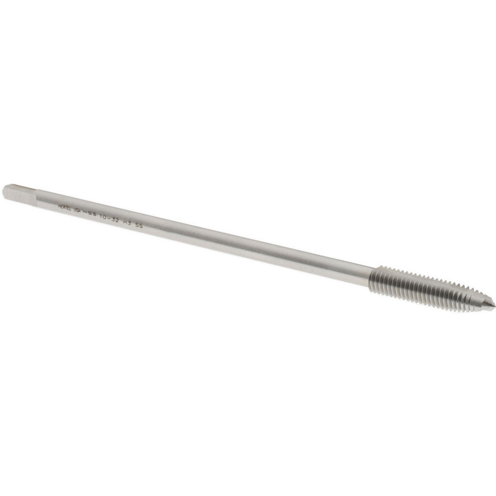 Hertel G837593 Extension Tap 10-32, 2 Flutes, H3, Bright/Uncoated, High Speed Steel, Spiral Point