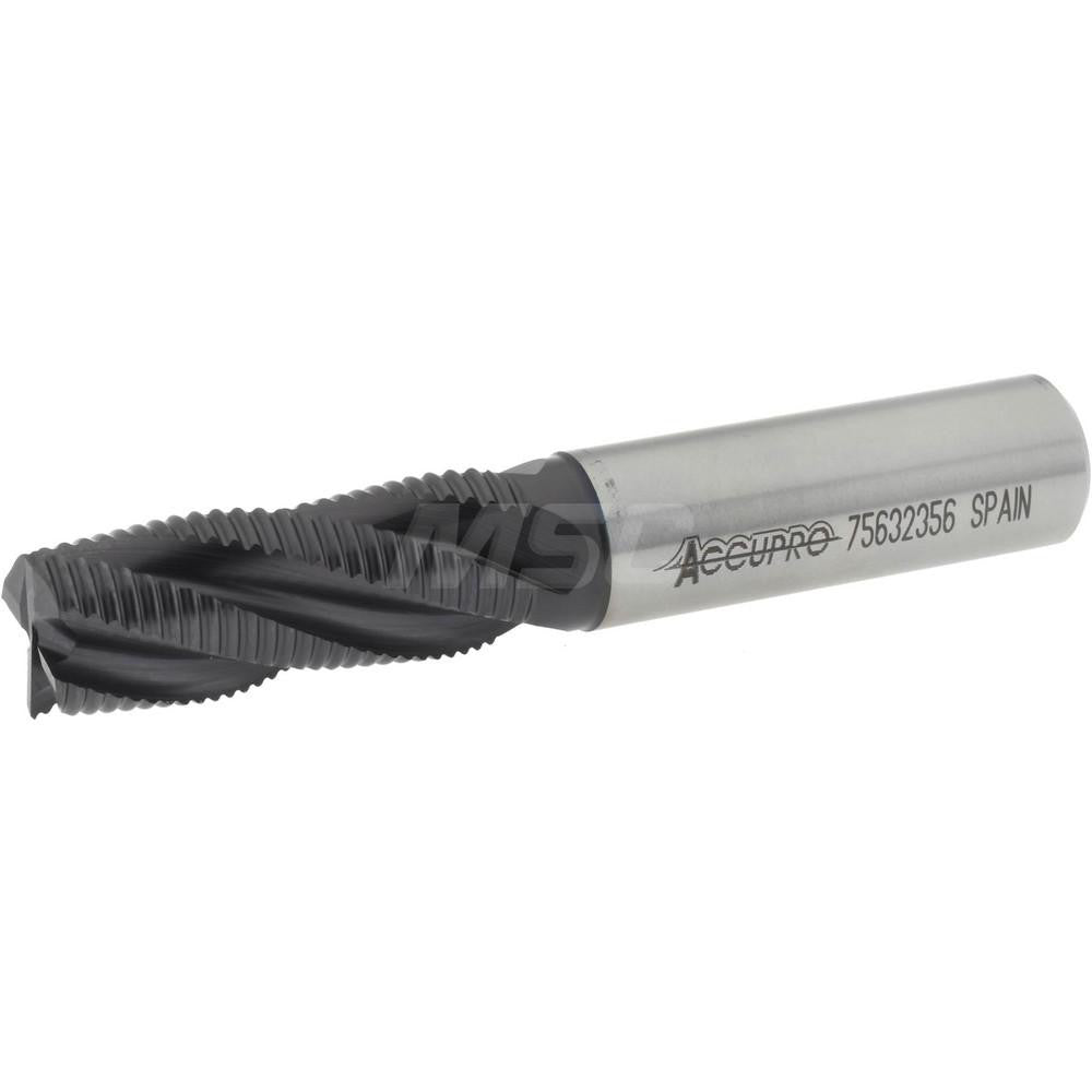 Accupro 33078 Corner Chamfer End Mill 0.625" Dia, 1.625" LOC, 4 Flute, Powdered Metal
