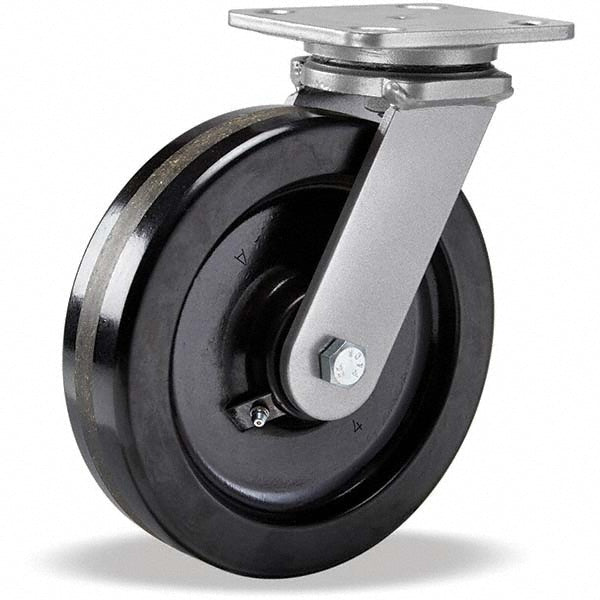 Hamilton S-WH-8P Swivel Top Plate Caster Phenolic, 8" Wheel Dia, 2" Wheel Width, 1,400 lb Capacity, 9-1/2" OAH