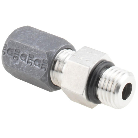 OMEGA ONE INC. F-4-GC Compression Tube Connector 7/16-20, 1/4" Tube OD, Compression x Straight Thread O-Ring