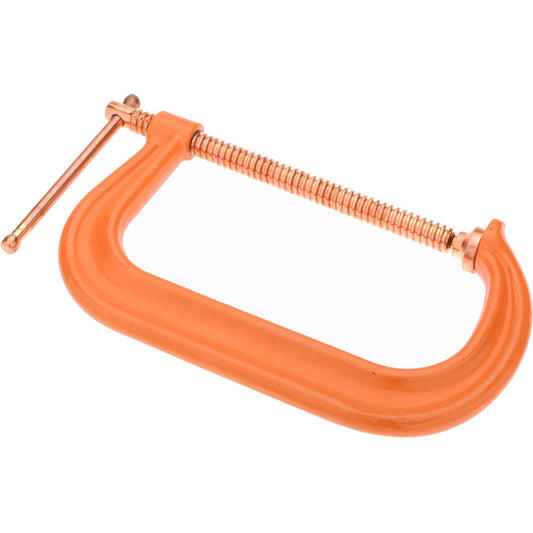 Gibraltar CCM00398-2-ORN C-Clamp 8" Max Opening, 3-1/4" Throat Depth, Forged Steel