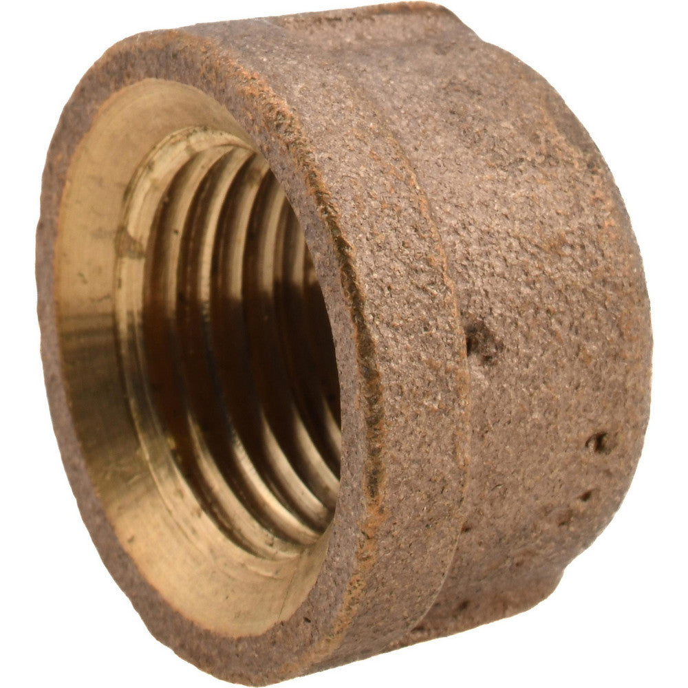 Merit Brass XNL116-08 Brass Pipe End Cap 1/2" Fitting, Threaded, FNPT, Class 125, Lead Free
