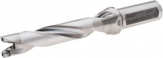 Iscar 3202489 Replaceable-Tip Drill 0.669 to 0.705" Dia, 3.35" Max Depth, 3/4" Weldon Flat Shank