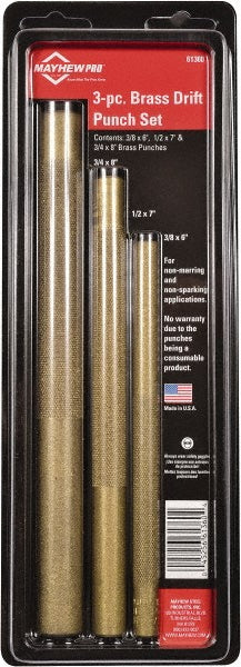 Mayhew 61360 Drift Punch Set 3 Pc, 0.375 to 0.375"