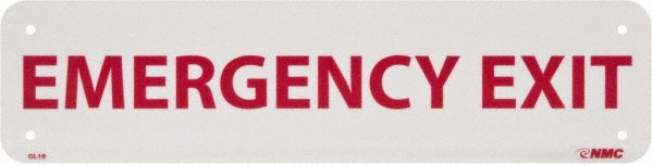 AccuformNMC GL19R Exit Sign "Emergency Exit"