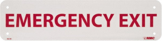AccuformNMC GL19R Exit Sign "Emergency Exit"