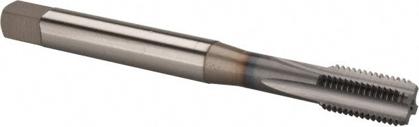 OSG 1105200408 Straight Flute Tap M10x1.25 Metric Fine, 4 Flutes, Bottoming, Powdered Metal, TiCN Coated