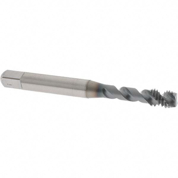 OSG 1315800408 Spiral Flute Tap M6x1, Metric Coarse, 2 Flute, Modified Bottoming Chamfer, 6H Class of Fit, Vanadium High-Speed Steel, TiCN Finish