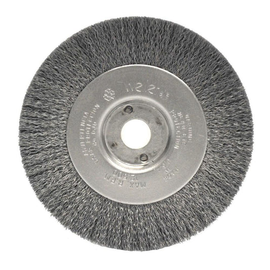 Weiler 00134 Wheel Brush 4" Wheel Dia, 1/2" Face Width, 0.0118" Wire Dia, Crimped