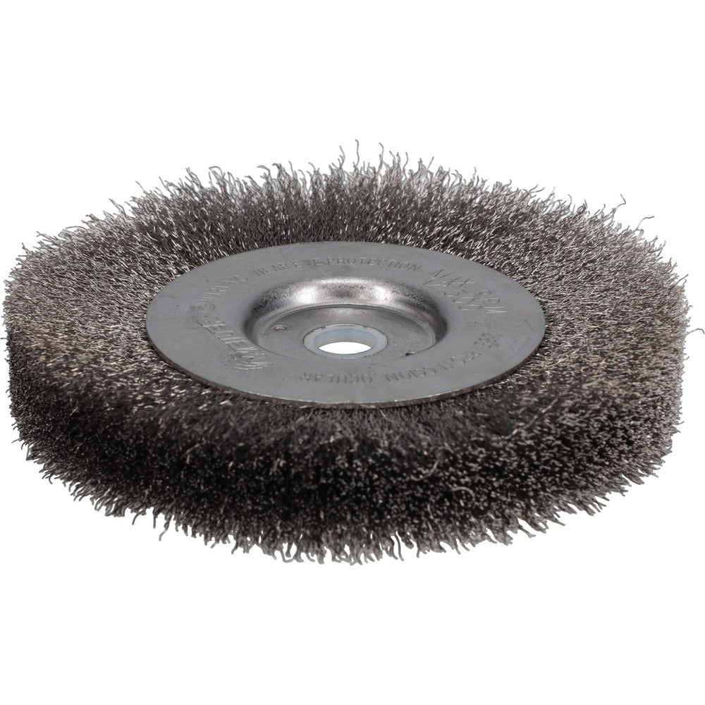 Weiler 00154 Wheel Brush 4" Wheel Dia, 1/2" Face Width, 0.0060" Wire Dia, Crimped