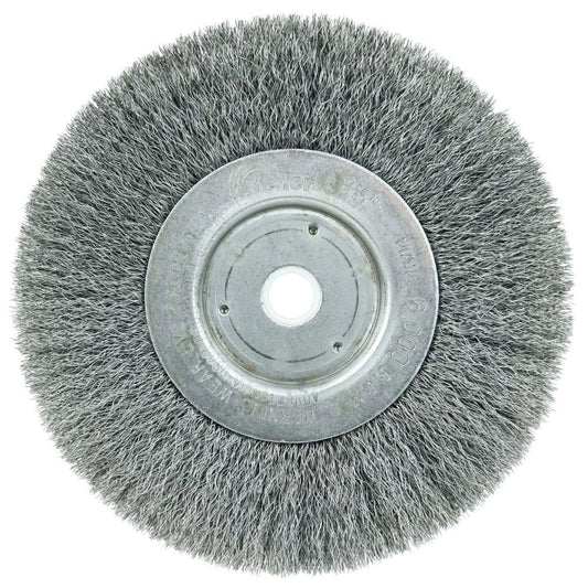 Weiler 01045 Wheel Brush 6" Wheel Dia, 1/2" Face Width, 0.0080" Wire Dia, Crimped