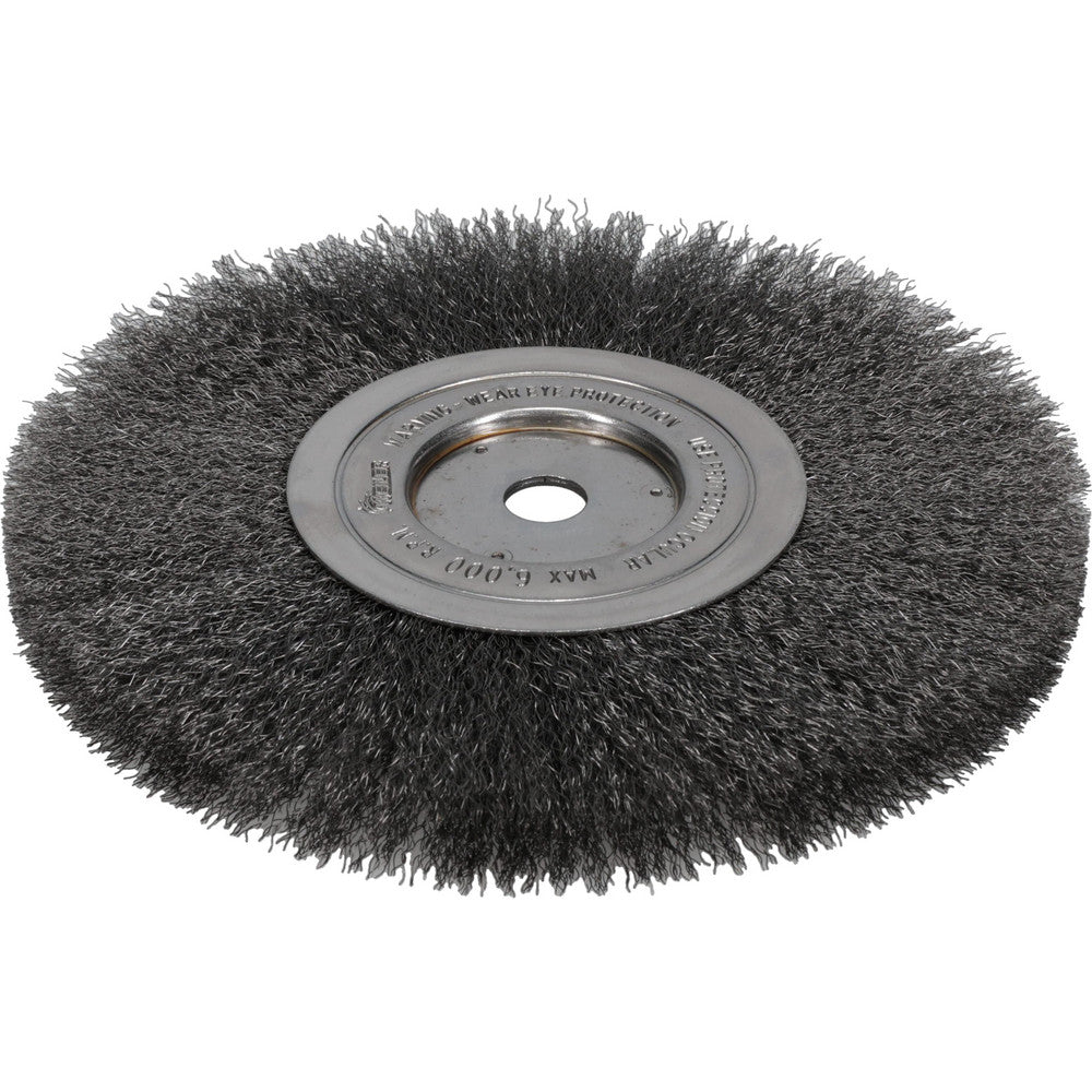 Weiler 98536 Wheel Brush 8" Wheel Dia, 3/4" Face Width, 0.0080" Wire Dia, Crimped