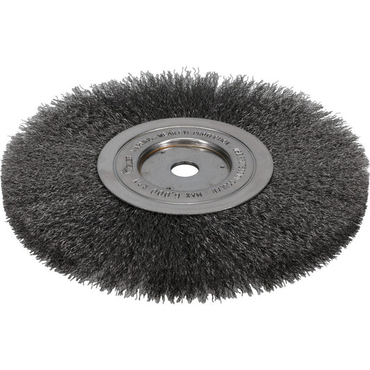 Weiler 98536 Wheel Brush 8" Wheel Dia, 3/4" Face Width, 0.0080" Wire Dia, Crimped