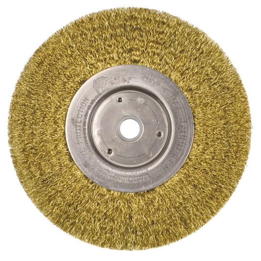 Weiler 01475 Wheel Brush 6" Wheel Dia, 1/2" Face Width, 0.0118" Wire Dia, Crimped