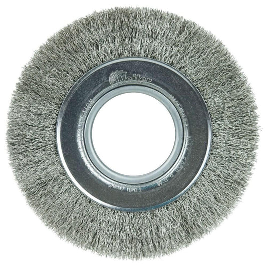 Weiler 06440 Wheel Brush 6" Wheel Dia, 1" Face Width, 0.0104" Wire Dia, Crimped