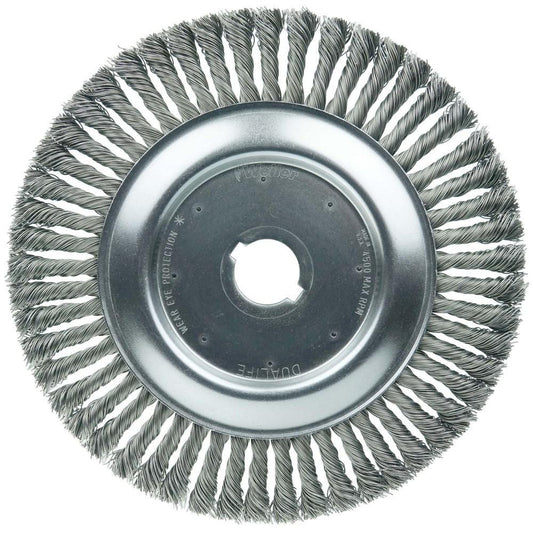 Weiler 08879 Wheel Brush 10" Wheel Dia, 1/2" Face Width, 0.0230" Wire Dia, Knotted
