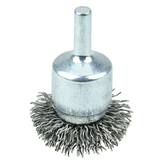 Weiler 10038 End Brushes 1-1/2" Dia, Steel, Crimped Wire