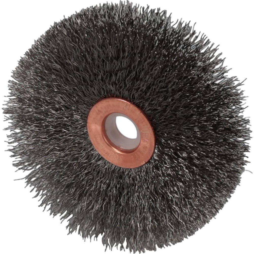 Weiler 16943 Wheel Brush 3" Wheel Dia, 5/8" Face Width, 0.0080" Wire Dia, Crimped